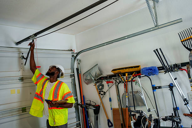 Professional Garage Door Panel Replacement technician working in Lawton, OK